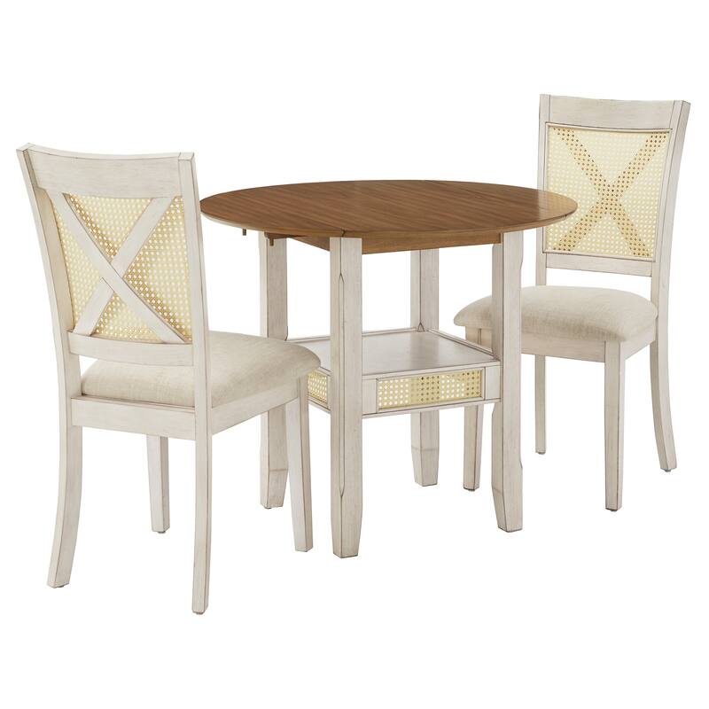 Plaga Cane Accent 3-Piece Dining Set by iNSPIRE Q Classic