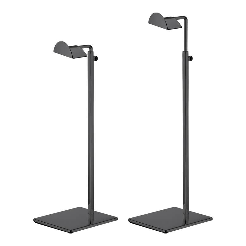 Purse Display Stand Set 2 Pack Metal Adjustable Height Handbag Rack - Black