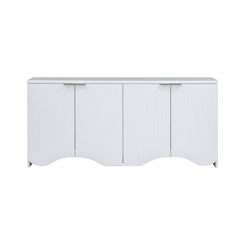 4-Door Wood Cabinet with Legs