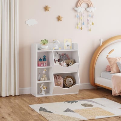 5-Cubby Kids Bookshelf Toy Storage Organizer - 15.1"D x 31.9"W x 36"H
