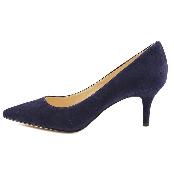 nine west blue suede heels