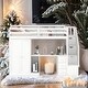 preview thumbnail 22 of 38, Contemporary Twin Size Loft Bed with Wardrobe and Staircase, Desk and Storage Drawers and Cabinet in 1, Maximized Space, Gray