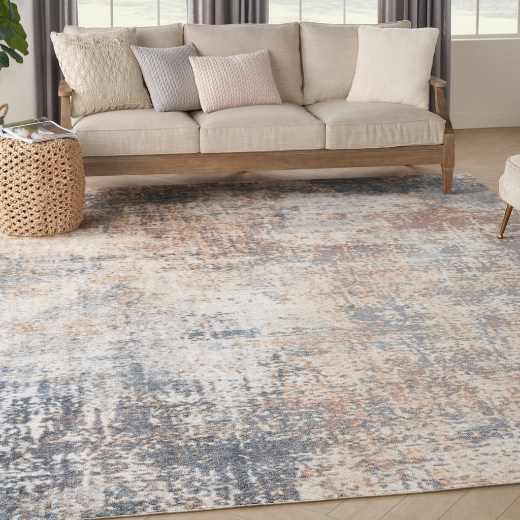 Nourison Astra Machine Washable Abstract Area Rug