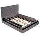 preview thumbnail 7 of 16, Queen Size Platform Bed with Storage Space on both Sides and Footboard
