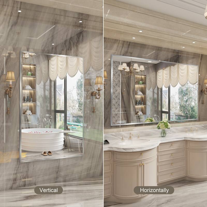 QuivaraView Wall Mounted Aluminum Frame Bathroom Vanity Mirror