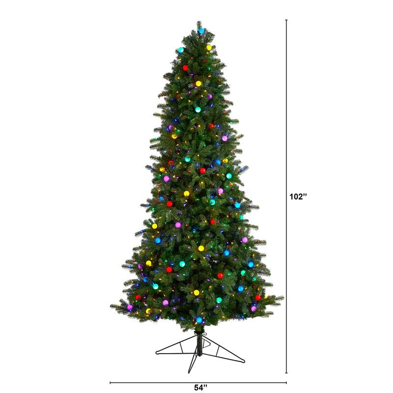 8.5' Montana Mountain Fir Christmas Tree with 800 Lights - 8.6