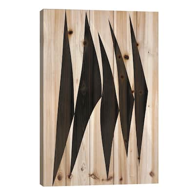 Modern Art - Zebra Print Tribal Paint Print On Wood by 5by5collective - Multi-Color