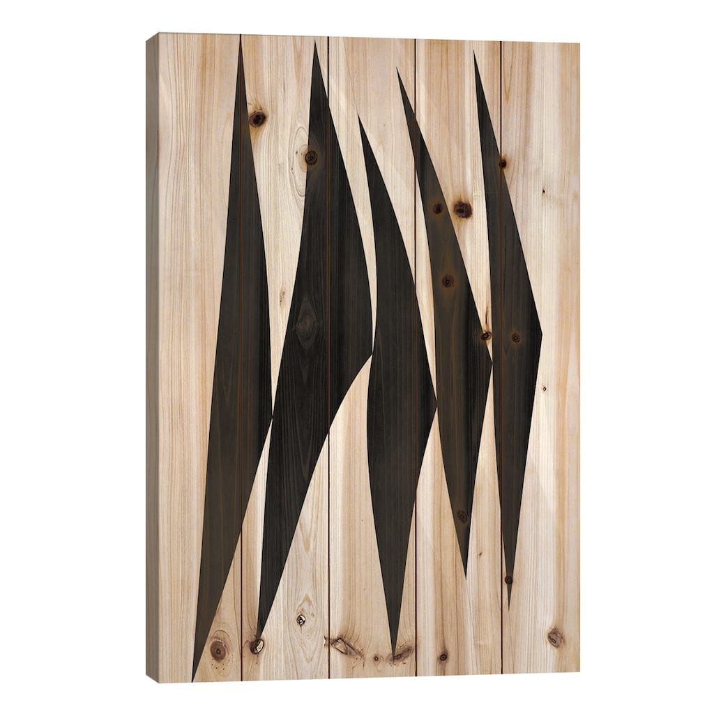 Modern Art - Zebra Print Tribal Paint Print On Wood by 5by5collective - Multi-Color