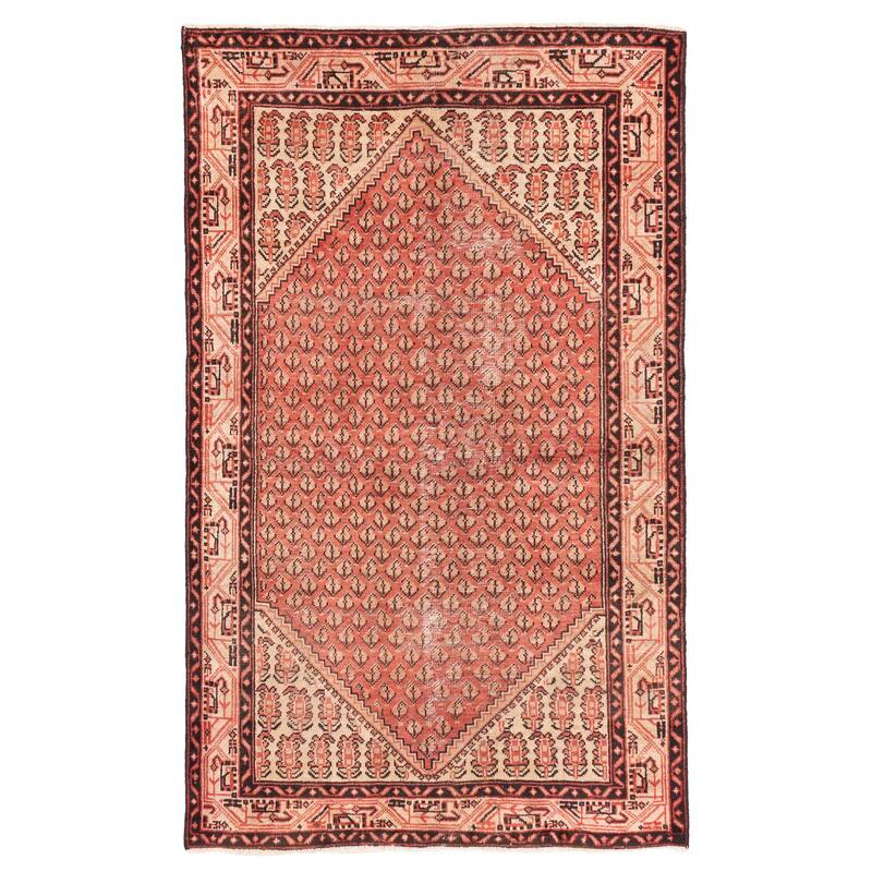 ECARPETGALLERY Hand-knotted Andelz Red Wool Rug - 3'11 x 6'5