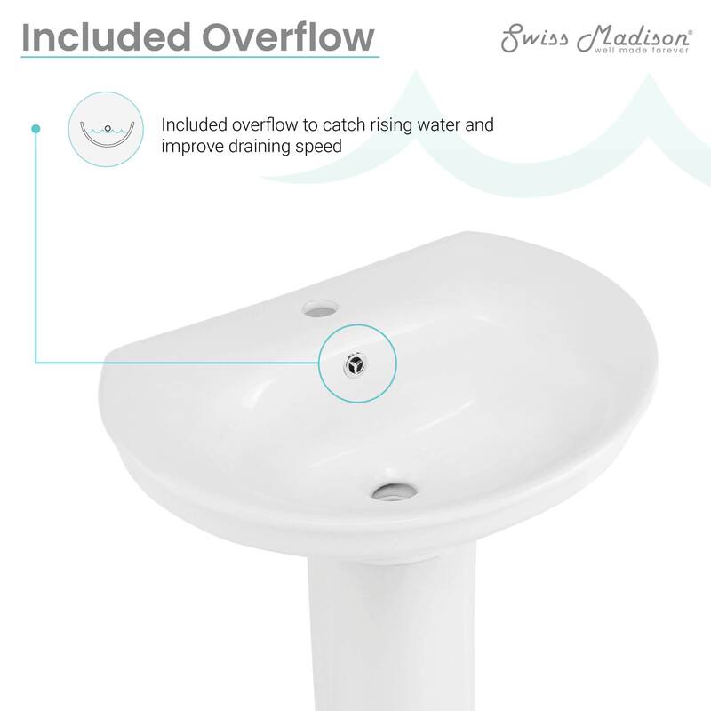 Swiss Madison SM-PS319 Santorini 39-7/8" Circular Ceramic Pedestal