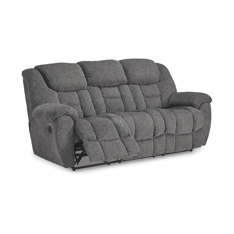 Signature Design by Ashley Foreside Gray Reclining Sofa - 87" W x 43" D x 44" H