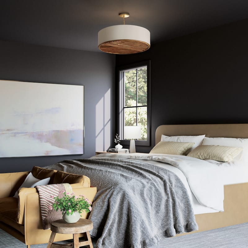 Soleil 4-light Matte Brass Pendant
