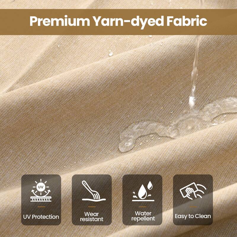 XIZZI 6-Piece Patio Furniture Conversation Set with Swivel Chairs