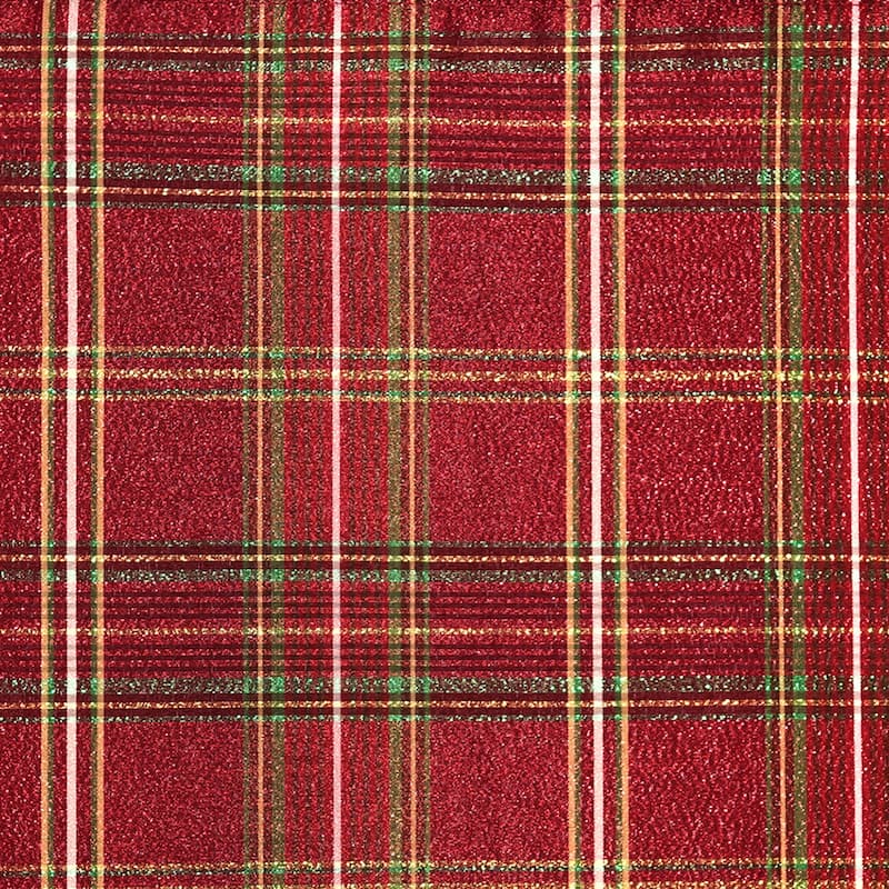 Elrene Shimmering Plaid Holiday Christmas Tablecloth