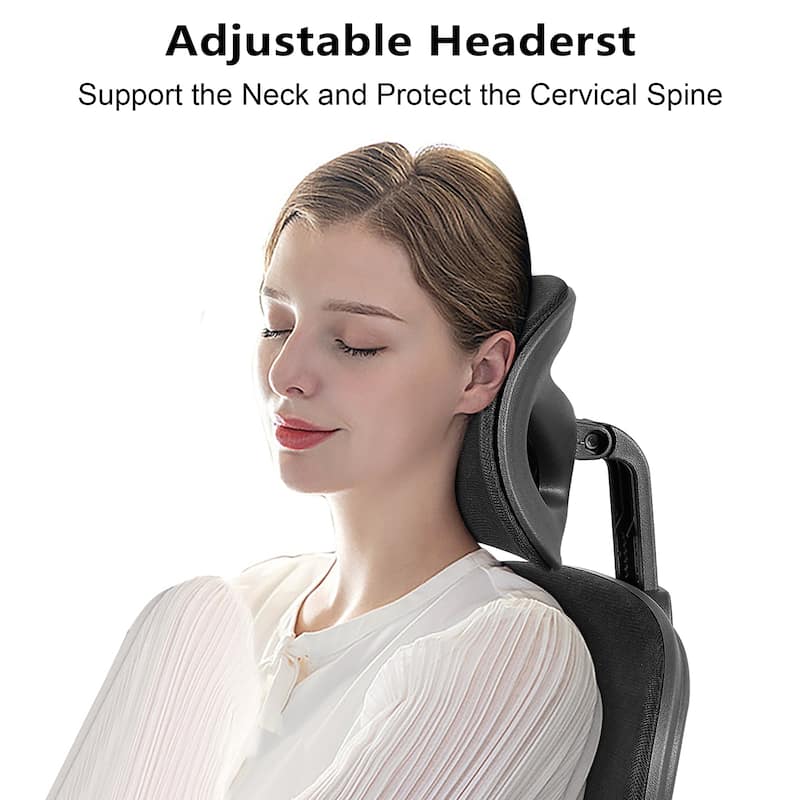 VECELO High Back Ergonomic Office Chair with Adjustable Headrest Armrest Mesh Lumbar Support