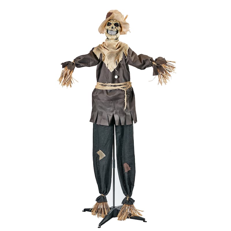 72" Standing Animated Halloween Shaking Scarecrow