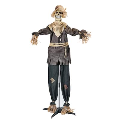 72" Standing Animated Halloween Shaking Scarecrow
