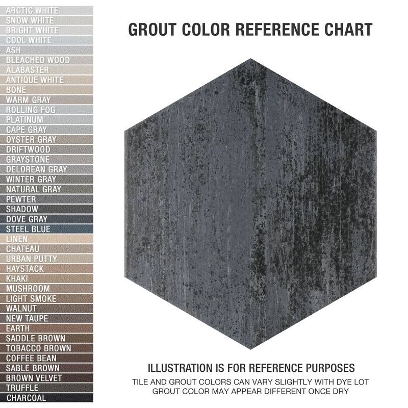 Merola Tile Cassis Hex Black 8-5/8" x 9-7/8" Porcelain Floor and Wall Tile