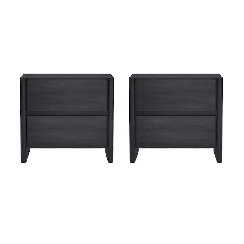 Manhattan Comfort Linda Modern 2 Drawer Nightstand Set of 2