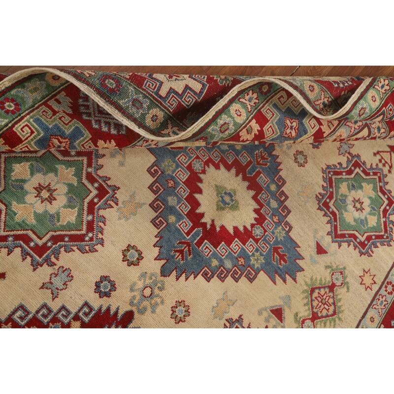 Kazak Oriental Area Rug Hand-Knotted Wool Carpet - 5'8" x 8'8"