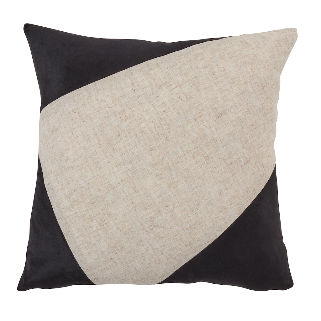Velvet Pillow With Geometric Design