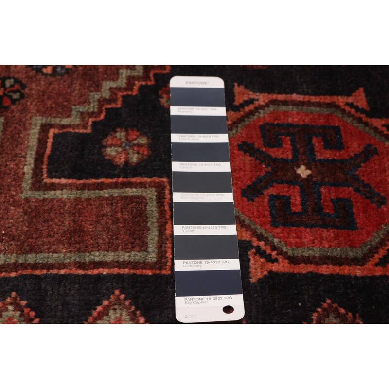 ECARPETGALLERY Hand-knotted Konya Anatolian Navy Wool Rug - 3'8 x 10'2