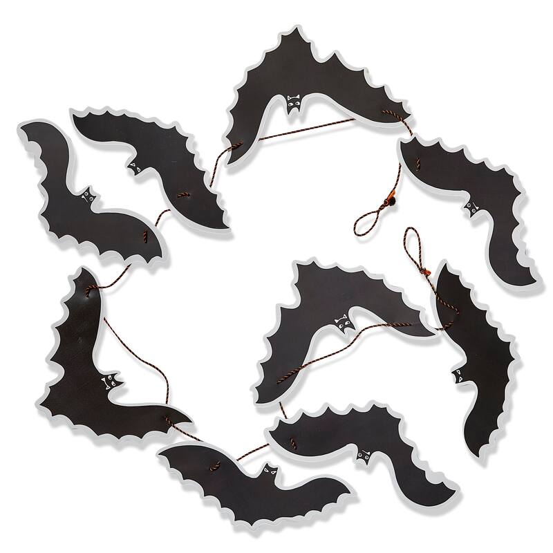 Going Batty Paper Garland for Halloween Decorative Wall Decor 78.7 in Black Indoor Use Only