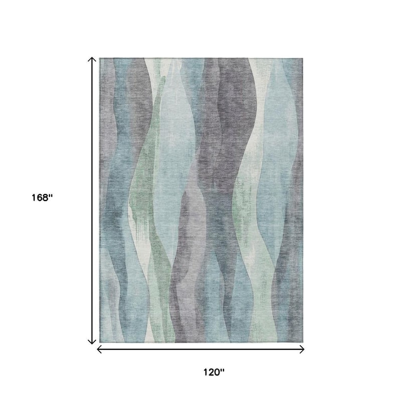 HomeRoots Abstract Transitional Rectangle Outdoor Rug