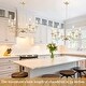 preview thumbnail 21 of 45, 8-Light Rustic Candlestick Island Chandelier Linear Chandelier Lighting for Kitchen Island