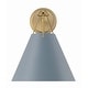 preview thumbnail 4 of 5, Xavier 1 Light Vibrant Gold and Blue Sconce - 10"W x 12.5"H x 10.5"D