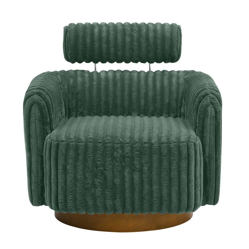 Lounge Chair with Wooden Frame - 32.25" D x 26" W x 30.5" H