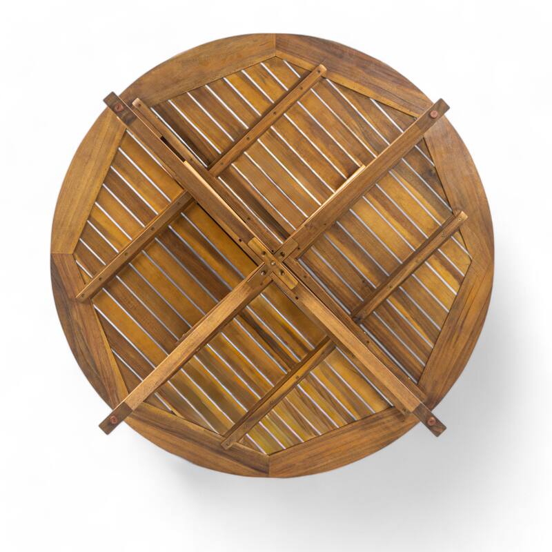 Stamford Outdoor Round Acacia Dining Table by Christopher Knight Home - 47.25" L x 47.25" W x 30.00" H