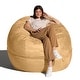 preview thumbnail 28 of 37, Jaxx Basics 5 Foot Large Adult Bean Bag Chair, Oversized with Filler Beige - Large