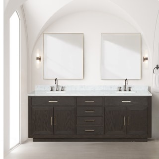 Lexora Abbey Bath Vanity and Carrara Marble Top