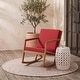 preview thumbnail 11 of 89, SAFAVIEH Outdoor Patio Furniture Vernon Rocking Chair w/ Cushion - 25.6" W x 37.7" D x 30.7" H