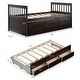 preview thumbnail 16 of 34, Costway Twin Captain's Bed Bunk Bed Alternative w/ Trundle & Drawers