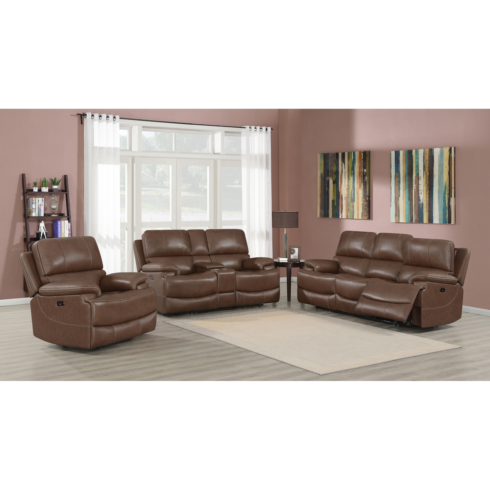 Gavin Saddle Brown 2 Piece Pillow Top Arms Living Room Set On Sale Overstock 32235774