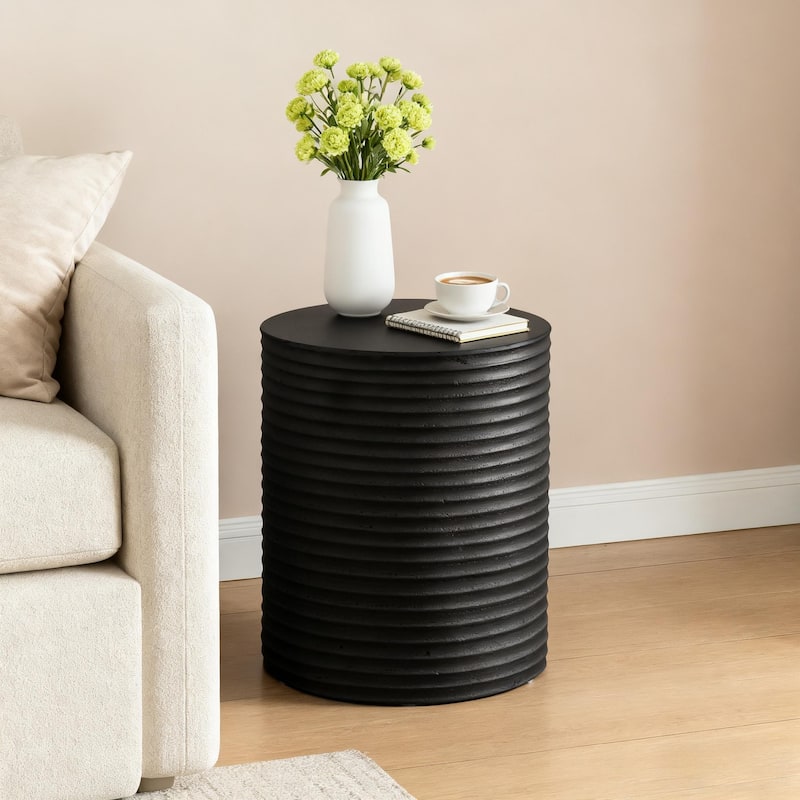 Modern Concrete Cylinder Side Table
