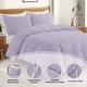 preview thumbnail 2 of 9, Tufted Clipped Jacquard Geometric Oversized Duvet Cover & Pillowcase Set