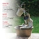 preview thumbnail 7 of 10, Alpine Corporation 28" Tall Outdoor 3-Tier Metal Garden Tools Water Fountain
