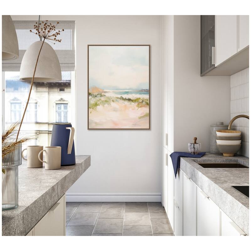 Kate and Laurel Tranquil Landscape III expansion by Amy Lighthall Framed Canvas Wall Art Print