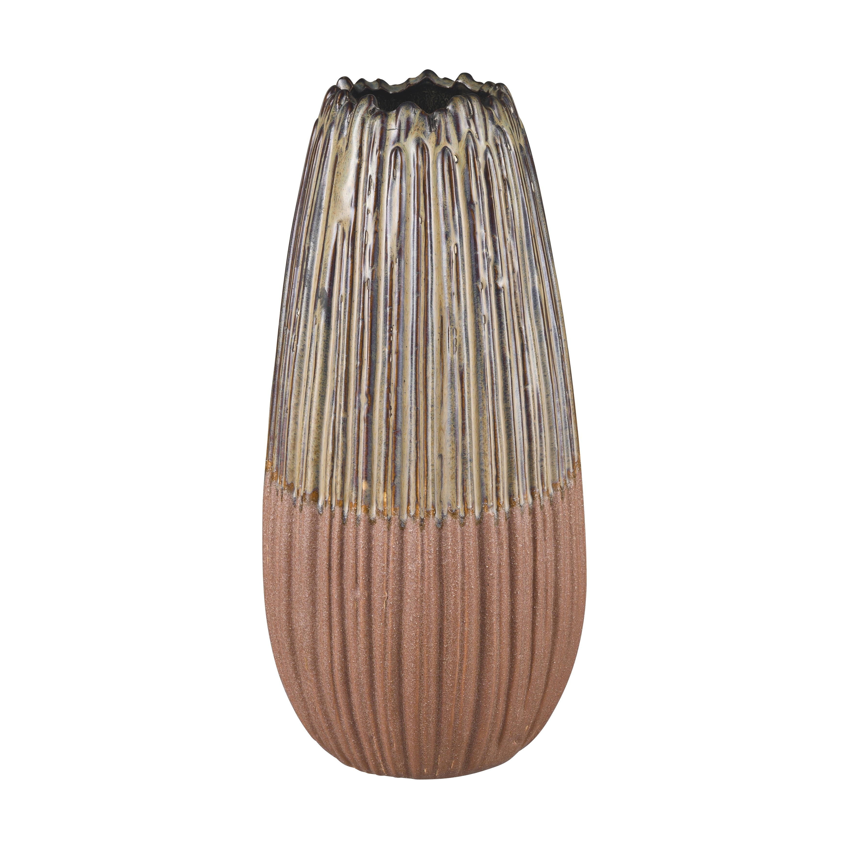 Elk Home Cooper Champagne Gold Earthenware 6.5 Inch Wide Vase