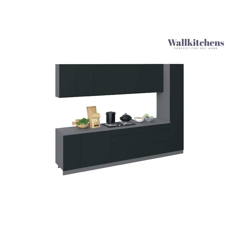 Kitchen Metropolitan Collection Black Color Base Size 11Ft Wide - 132x24 - Black
