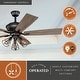 preview thumbnail 2 of 9, Clybourn 52 in. Bronze Ceiling Fan with Reversible Driftwood-Dark Maple Blades, 3-Light LED Wire Caged Light Kit and Pull Chain