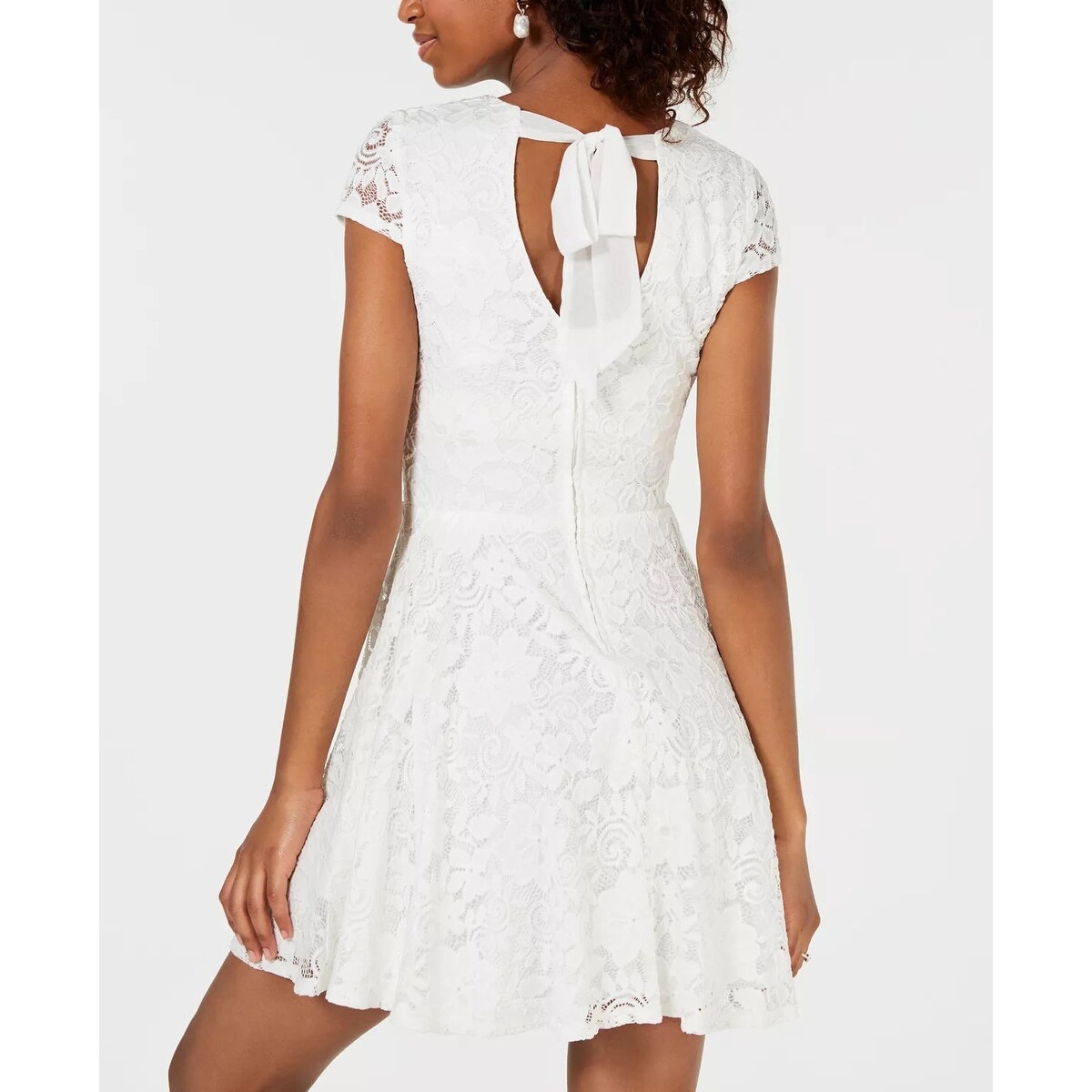 juniors' lace-back fit & flare dress Elderflower Front Pocket Maxi Dress Gingham Red main image 0