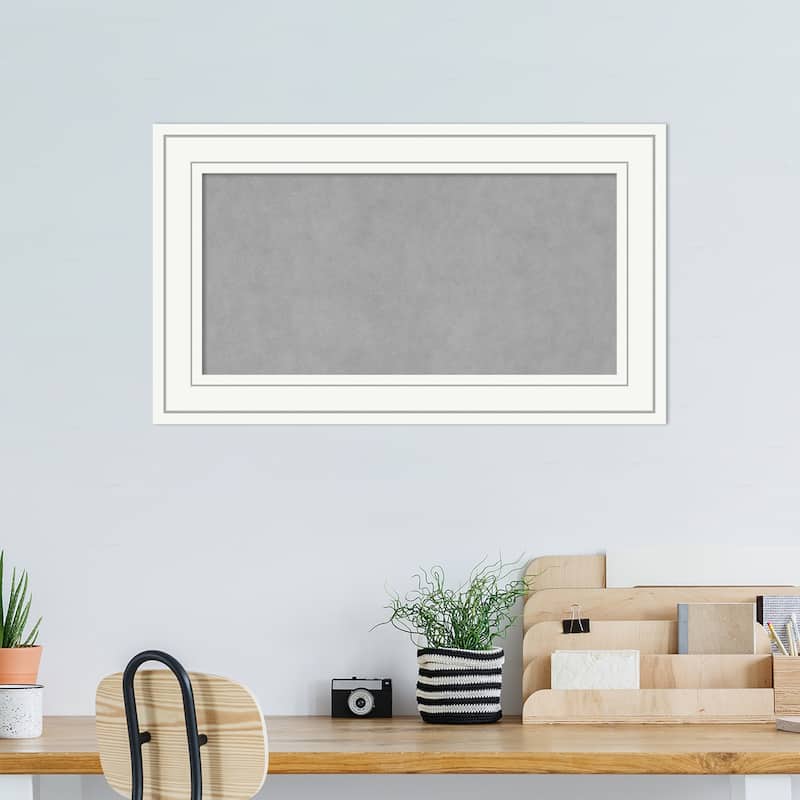 Amanti Art Craftsman White Framed Magnetic Board