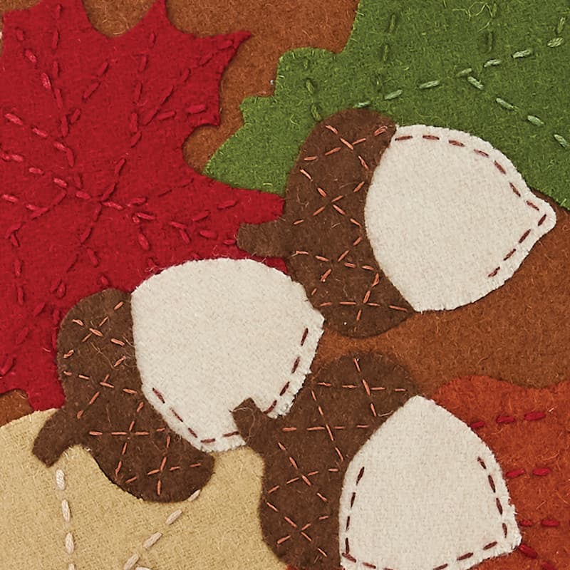 Park Designs Leaves Felt Pillow Cover 16''