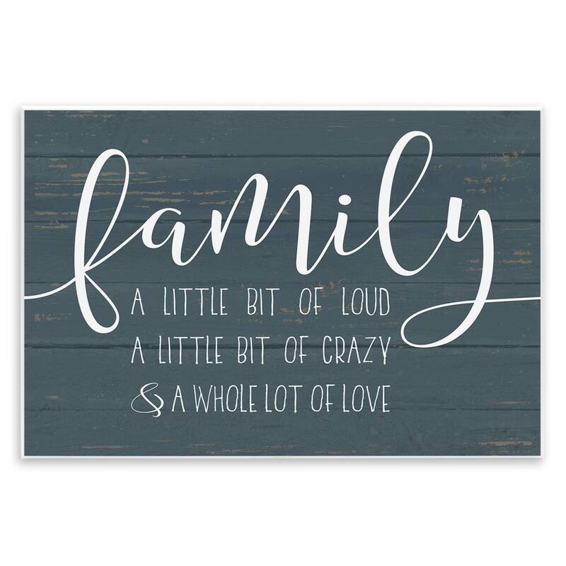 Stupell Family Loud Crazy Love Wall Art - wood plaque - 10 x 15