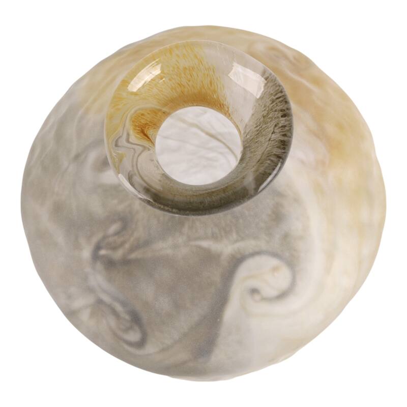 Glass Decorative Vase Contemporary Swirl Flower Pattern Centerpiece