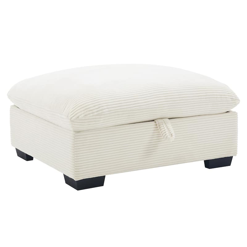 Corduroy Fabric Ottomans Footrest to Combine with 2 Seater Sofa, 3 Seater Sofa and 4 Seater Sofa, Corduroy